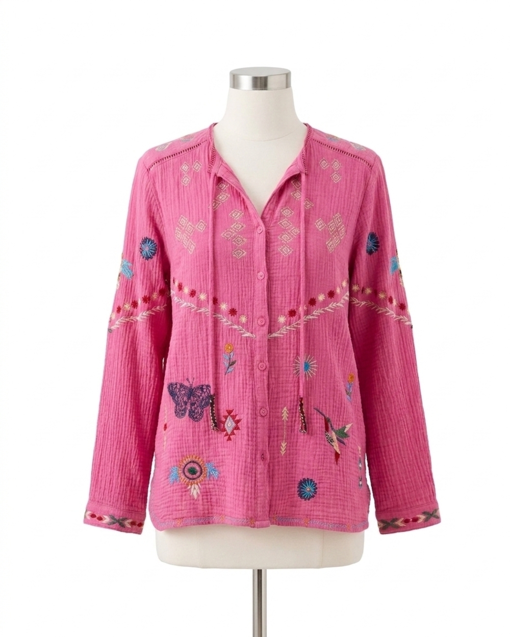 NEW JOHNNY WAS paulina josiy shirt in cerise